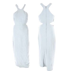 Elizabeth and James Tisha Formal Maxi Dress Gown Size 4 Sky Blue Cut Out Back